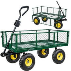 Zložljiv vrtni transportni voziček iz jekla, 200 kg