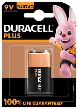 Duracell Plus 100 9V alkalna baterija za enkratno uporabo, 142190