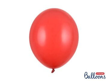 PartyDeco Močni lateks baloni, rdeči, pastelno rdeči z makom, 30 cm, 100 kosov.