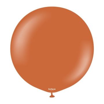 Retro rjavo oranžni lateks baloni, 45 cm, 25 kosov.