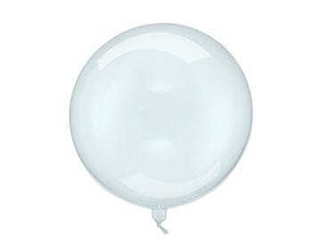 PartyDeco Okrogel kristalni balon Bobo, prozorno moder, 40 cm