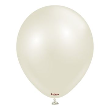 AURA baloni iz lateksa v barvi slonokoščevine, bež, krem, 12 cm, 50 kosov.
