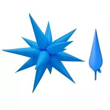 4D folija balon z zvezdico, moder, 19 palcev