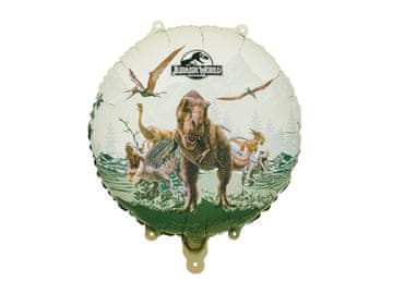 PartyDeco Folija balon Jurski svet v pastilu, barvit 35x35 cm
