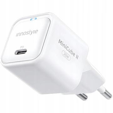 Innostyle HITR POLNILNIK CUBE USB-C 20W USB TIPA C GAN II ZA IPHONE LED