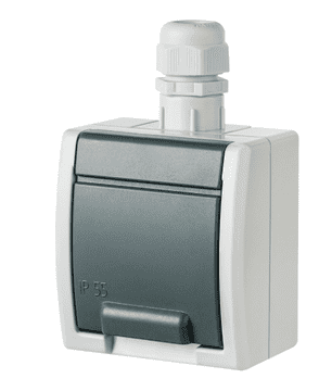 AQUANT Enojna hermetična vtičnica IP65 1244-65