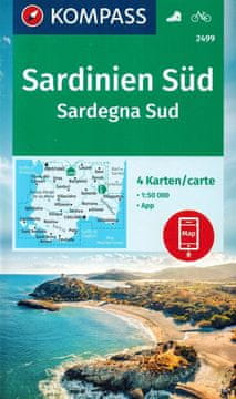 Južna Sardinija. Komplet štirih turističnih zemljevidov 2499. Izdaja 2023.