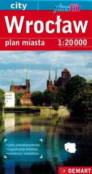 Vroclav. Plastificiran zemljevid / Mestni načrt. Izdaja 2023/2024.