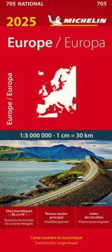 MICHELIN Evropa. Cestni zemljevid 705. Izdaja 2025.