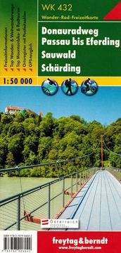 Freytag & Berndt Donauradweg Passau bis Eferding. Turistična karta WK 432.
