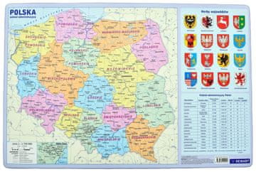 Poljska. Upravna delitev, namizna blazinica.