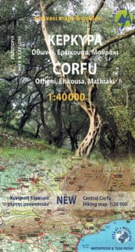 Krf 1:40.000. Vodoodporni turistični zemljevid.
