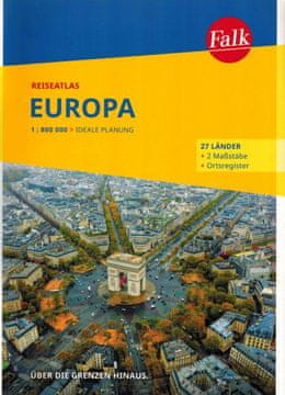 Falk Evropa 1:800.000. Cestni atlas. Objavljeno 2024.
