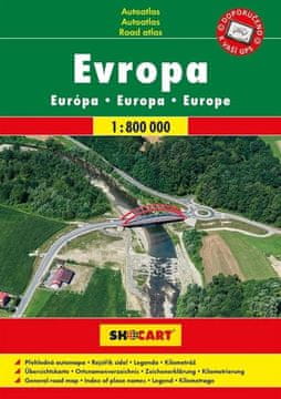 Shocart Evropa 1:800.000. Atlas cest. Izdaja 2025/2026.