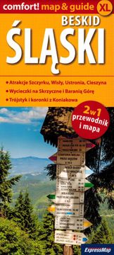 Šlezijski Beskidi 2 v 1. Laminiran turistični zemljevid + mini vodnik. Izdaja 2024.