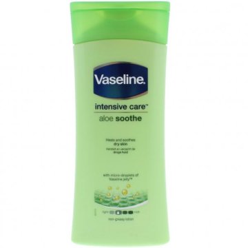 Vaseline Losjon za telo, vazelin, Aloe Soothe, z aloe vero, vlažilni in pomirjujoči učinek, 200 ml
