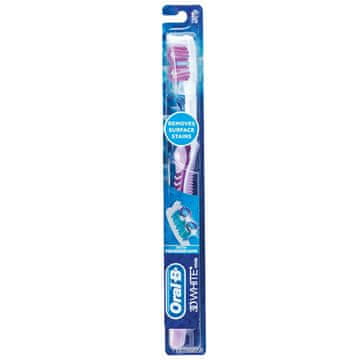 Oral-B Zobna ščetka, , 3D White, Živahna, Učinek beljenja zob, Mehka, Vijolična barva