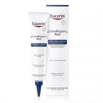 Eucerin UreRepair Plus krema za telo s 30 % uree in cermaidom, za obnovo kožne pregrade, brez dišav 75 ml