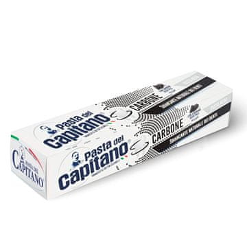 Zobna pasta, , Pasta del Capitano, Carbone, učinek beljenja zob z aktivnim ogljem, 100 ml
