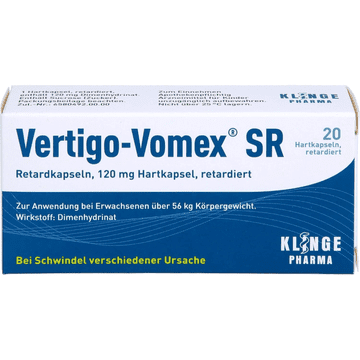 Prehransko dopolnilo, , Vertigo-Vomex SR, za odrasle, 20 kapsul