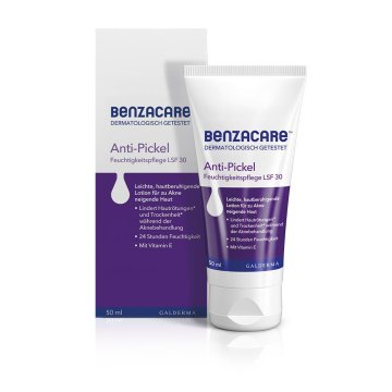 GALDERMA Vlažilna krema za obraz, Benzacare, proti mozoljem, zaščita pred soncem SPF30, 50 ml