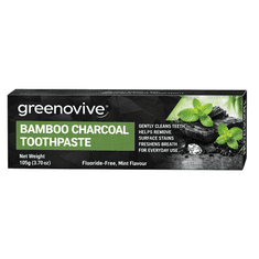 Bamboo Zobna pasta, GREENOVIVE, bambusovo oglje, beljenje zob, svež dah, 105 g