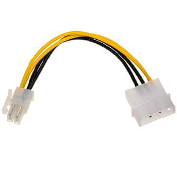 Akyga Molex - P4 4-pinski AK-CA-12 moški-ženski napajalni kabel za procesor 15 cm