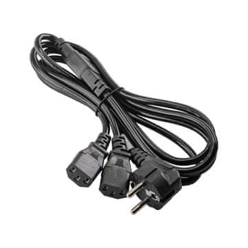 Akyga Razdelilnik moči CEE 7/7 - 2x C13 AK-PC-04A 3-pinski Y-tip kabel 1,8 m