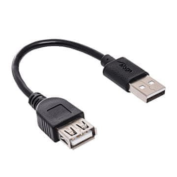 Akyga AK-USB-23 2x USB A 2.0 podaljševalni kabel ženski-moški 15 cm