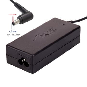 Akyga Napajalnik za prenosnik Dell 19,5 V 3,34 A AK-ND-58 65 W 4,5 x 3,0 mm 1,2 m
