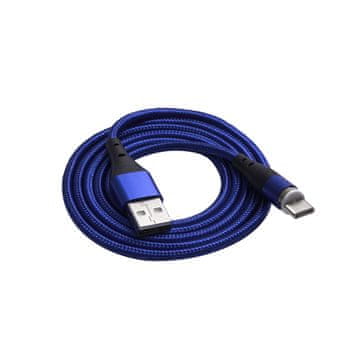Akyga AK-USB-42 magnetni kabel USB-C pleteni kabel 18W 3A PD QC 1m