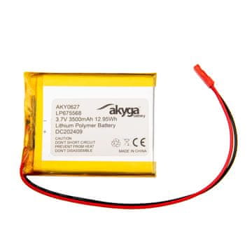 Akyga Li-Po baterija LP675568 AKY0627 3,7 V / 3500 mAh PCM JST 2-pinski konektor 150 mm