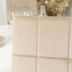 BE MOLLY bež žametni moderni oblazinjeni jedilni stol