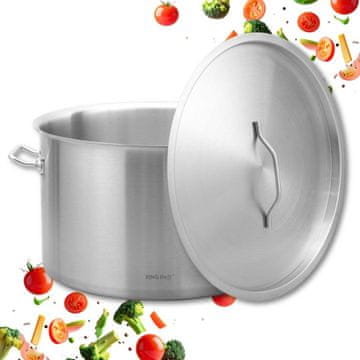 KINGHoff GASTRONOMSKI LONEC Z JEKLENIM POKROVOM Ø40cm 32L KH-2026