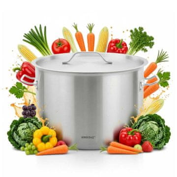 KINGHoff GASTRONOMSKI LONEC Z JEKLENIM POKROVOM Ø50cm 58L KH-2028