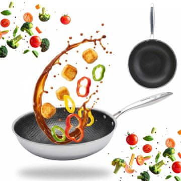 KLAUSBERG JEKLENA PONVA ZA WOK 28 CM S SATJEVIM PREMAZOM KLAUSEBRG KB-9024