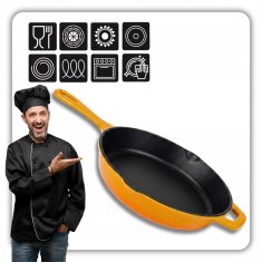 Emajlirana litoželezna ponev 26 cm GORČICA