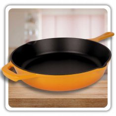 Emajlirana litoželezna ponev 26 cm GORČICA
