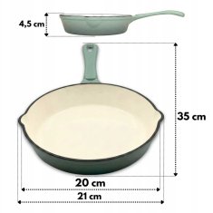 Emajlirana litoželezna ponev 20 cm z morsko soljo