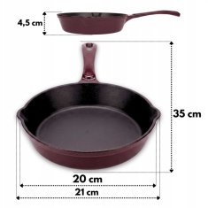 Emajlirana litoželezna ponev 20 cm z jajčevci