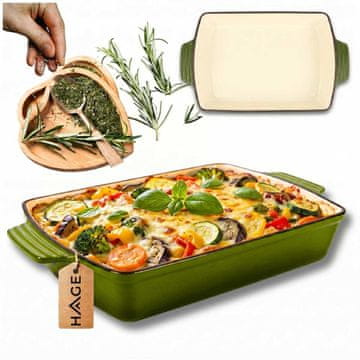Emajliran litoželezni pekač 32 x 23,5 cm OLIVE
