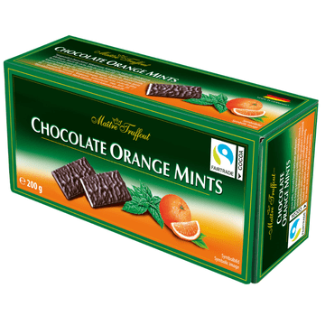 MaitreTruffout čokoladne rezine s pomarančno-metino kremo 200 g
