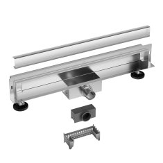 W-Drain NEXT 2v1 Linearni stenski odtok 60 cm dvostranski krom