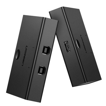 Ugreen UGREEN USB 2.0 Preklopite USB-A na 2x USB-B - črn