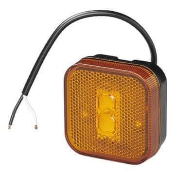 Northix Stranska luč 12/24V oranžna 65 x 65 mm LED