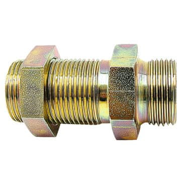 Granit Nipel, dvostranski navojni pnevmatski priključek, raven priključek M16xM22