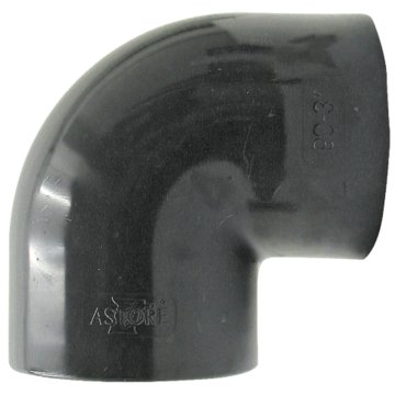 Granit PVC-U kotni priključek 90 stopinj DN 40 notranji premer 16 barov kapalna cev 50 mm