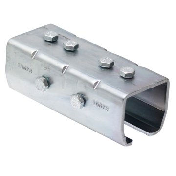 Vodilna spojka 120x50mm za spajanje vodilnih cevi, pocinkano jeklo 9031M