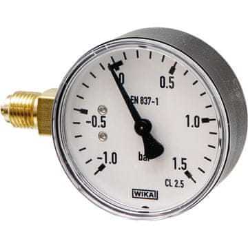 Vakuumski manometer fi 63 - 1 → + 1,5 bara, 1/4" stran, suh