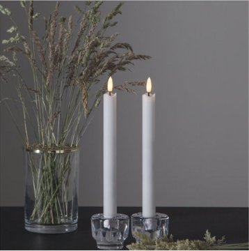 Northix LED PROTILUČNI PLAMEN / 2 paketa / 23 cm / baterija / časovnik